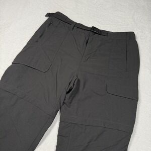 The North Face Cargo Pants Mens Large Regular Gray Hiking Convertible Trail Belt